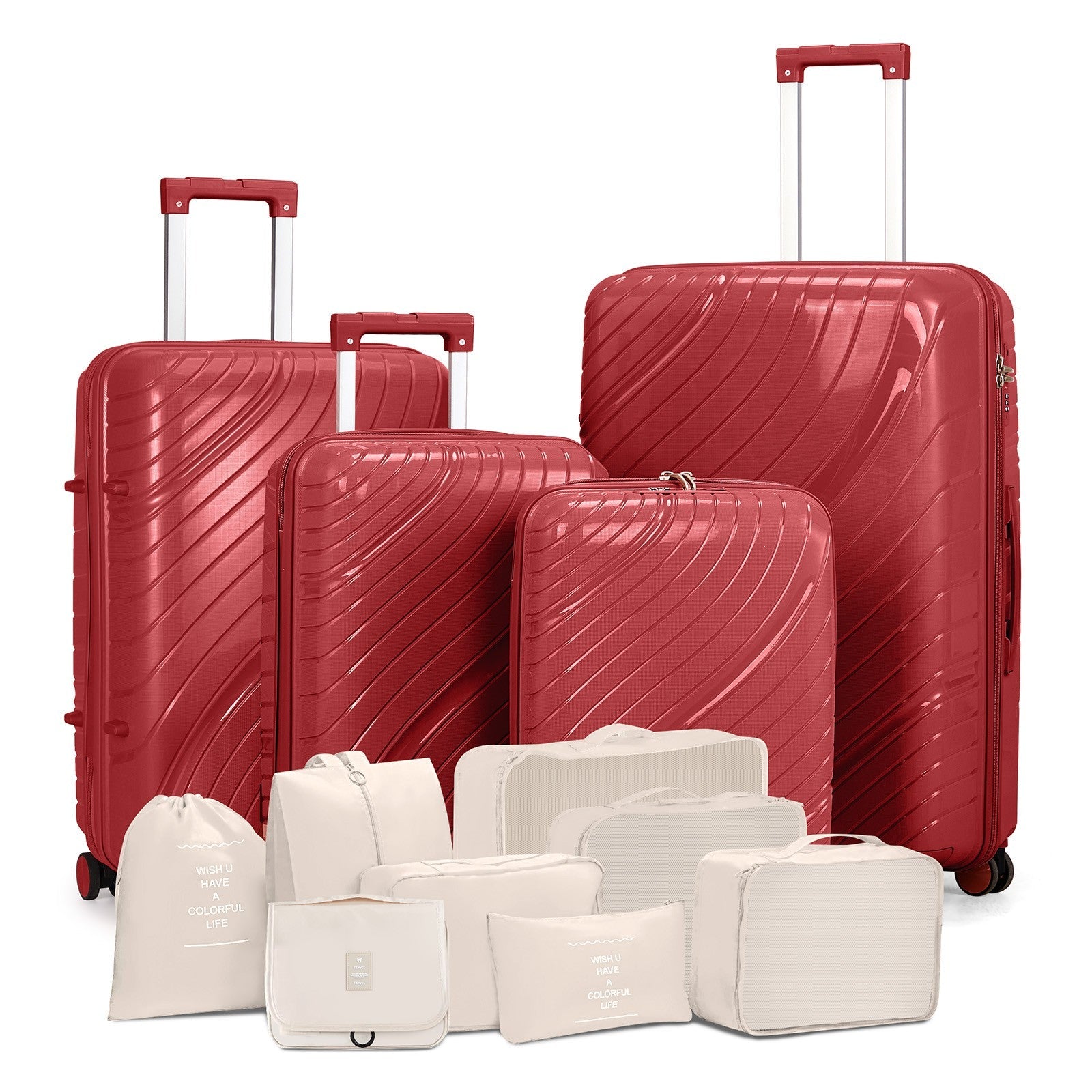 14-Piece ABS Hard Shell Luggage Set
