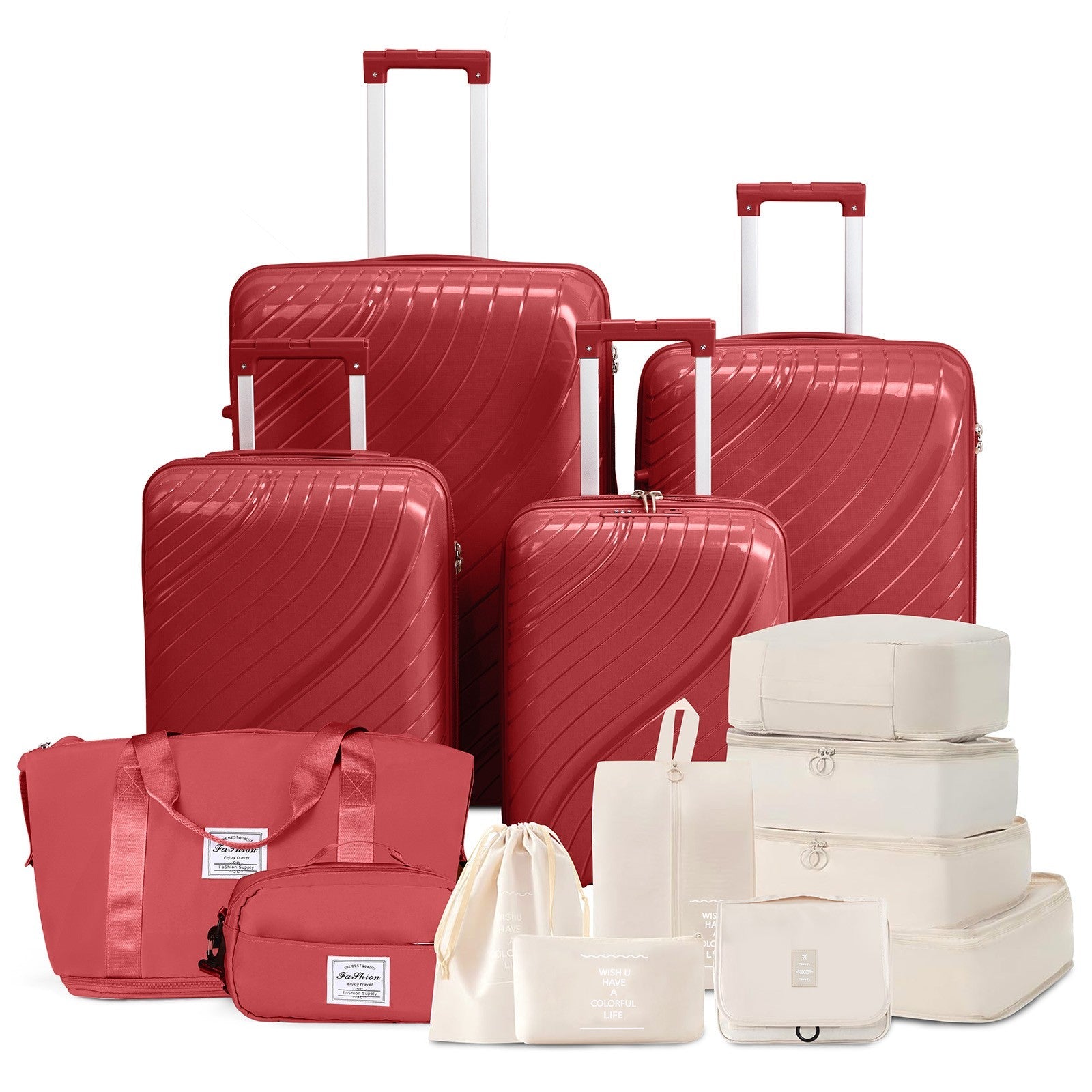 14-Piece ABS Hard Shell Luggage Set