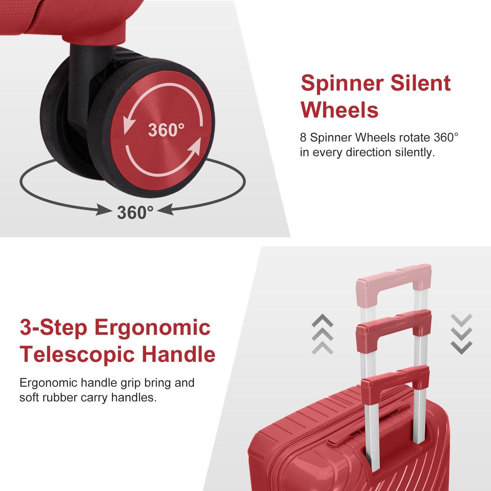 14-Piece ABS Hard Shell Luggage Set
